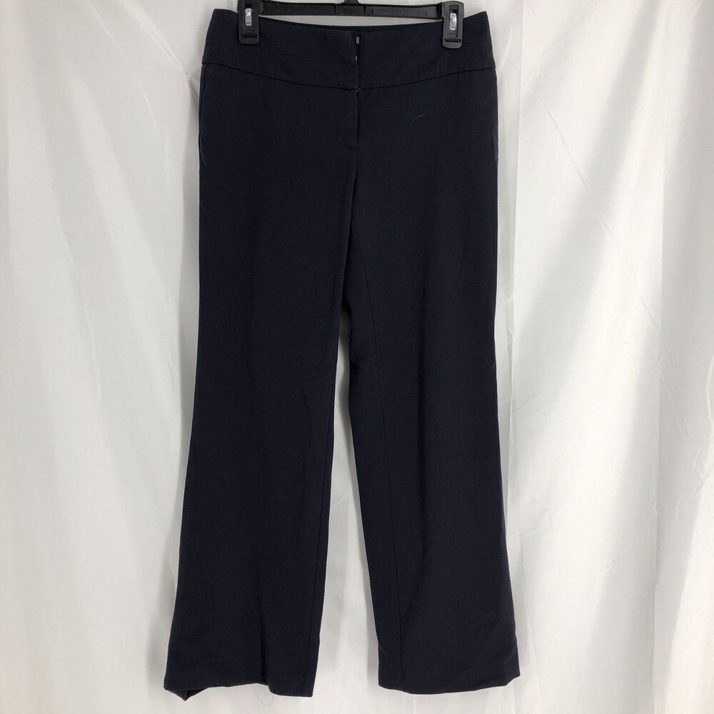 APT. 9 WOMEN'S PETITE WIDE LEG NAVY DRESS PANTS SIZE 4P